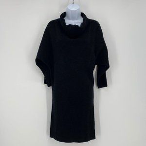 Splendid NWOT Black Daphne Relaxed Cowl Neck Sweater Dress Size Extra Small
